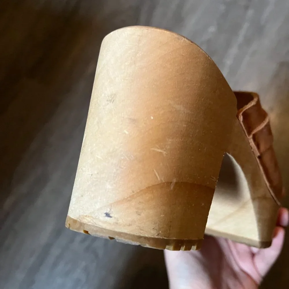 Swedish Hasbeens Louise Leather Clogs 100% Leather - Picture 8 of 10